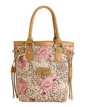 guess blue floral purse