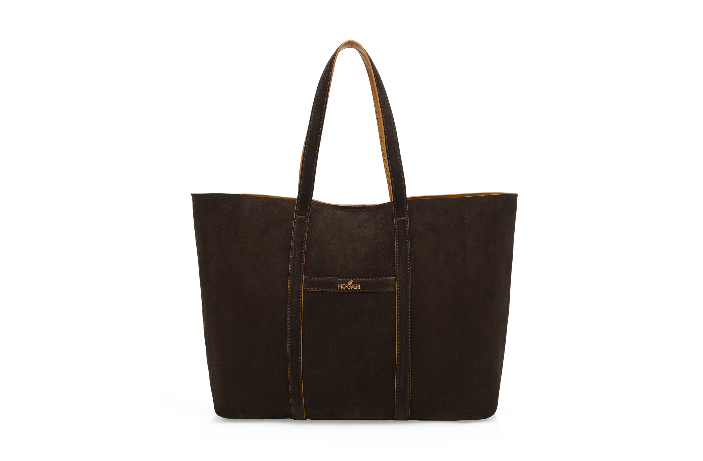 Hogan bags. Hogan women's leather handbag shopping bag purse gold.