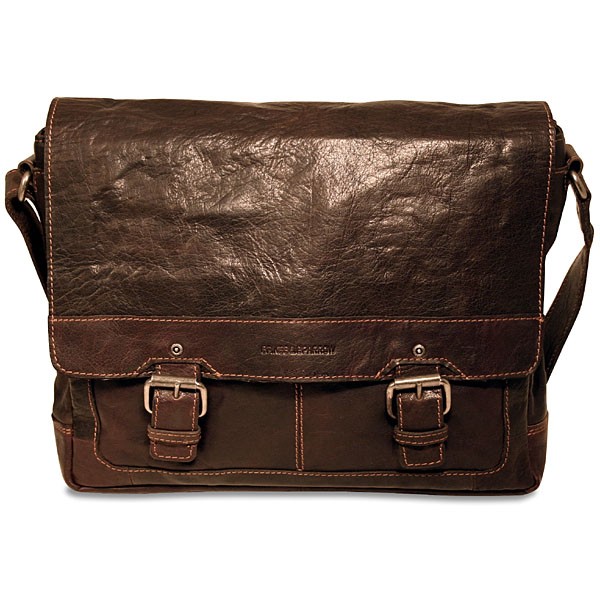 Jack Georges Messenger Bag. Voyager Full-Size Messenger Bag #7315 (Brown).