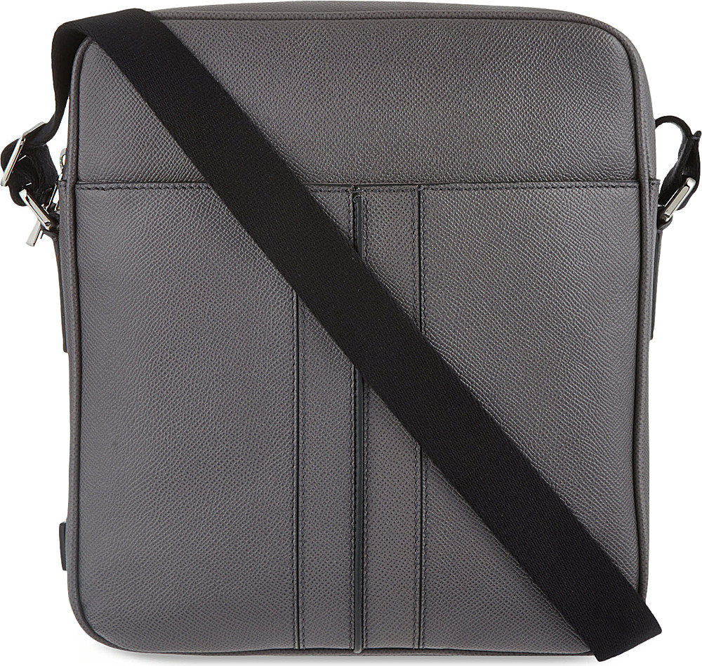 Gray Leather Messenger Bag. Fossil Men's Dillon Leather Briefcase ...