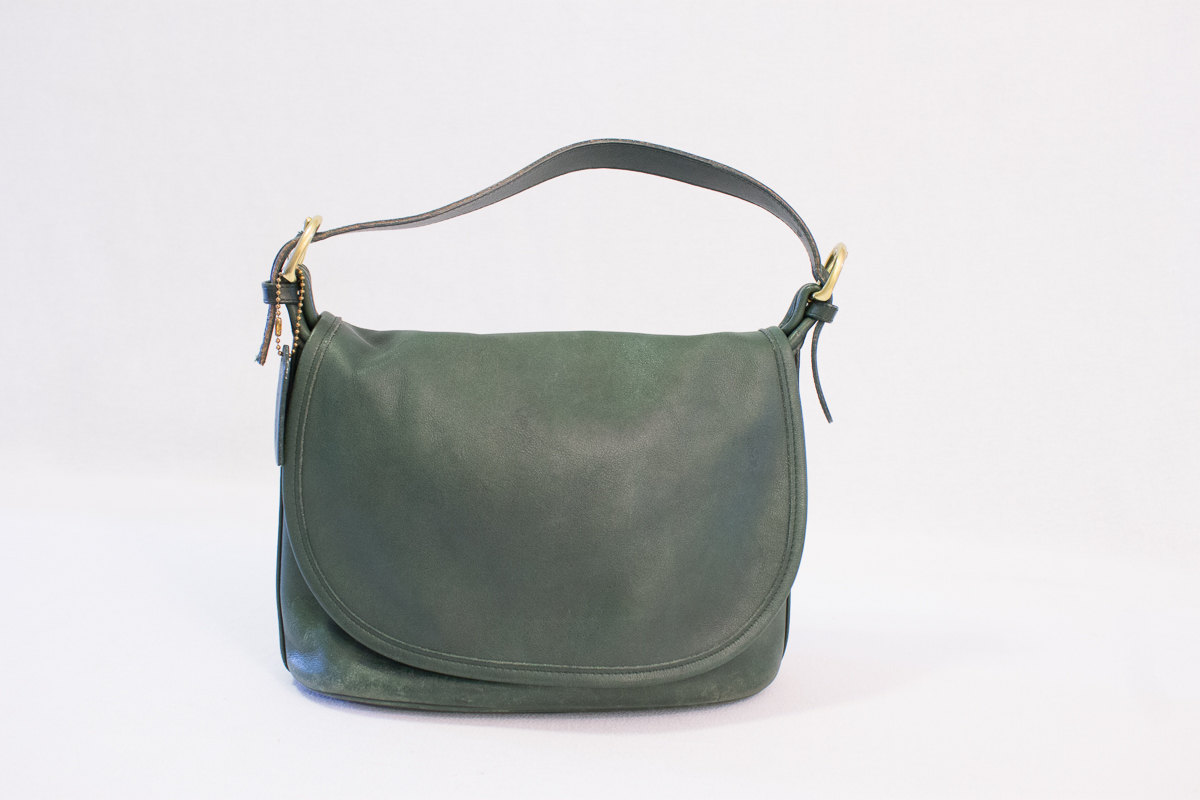 coach light green purse