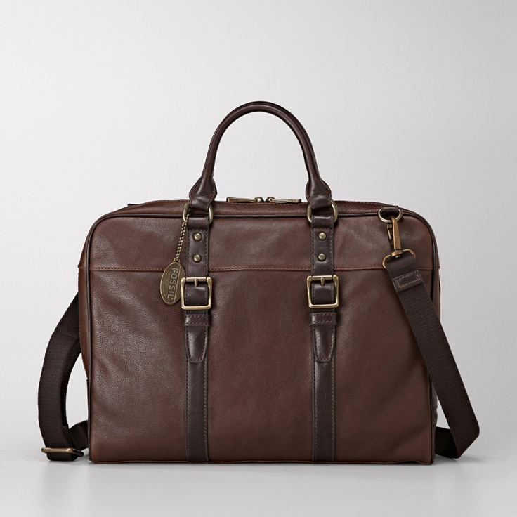 Laptop Bag Fossil. Fossil Men's Haskell Leather Double Zip Briefcase ...