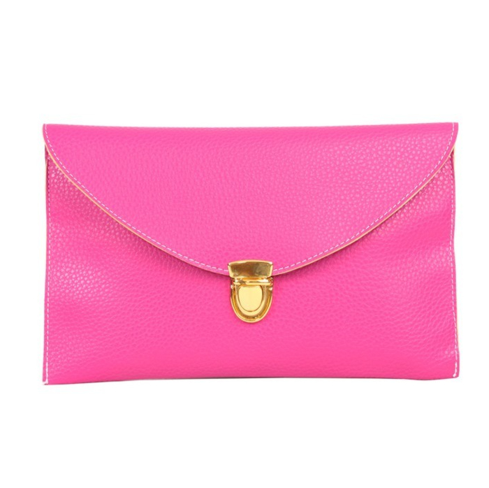 Pink Clutch Bag. Aitbags Soft PU Leather Wristlet Clutch Crossbody Bag ...