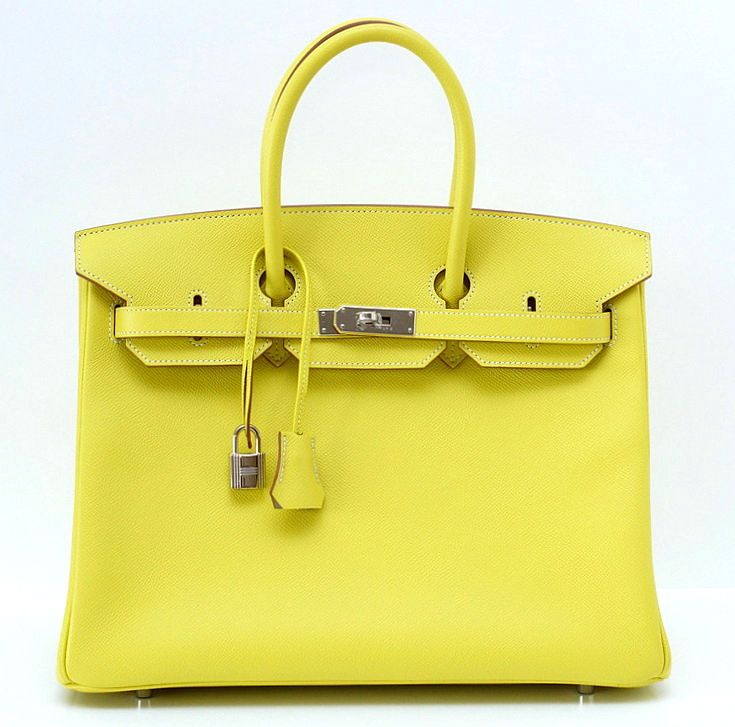 neon yellow birkin bag