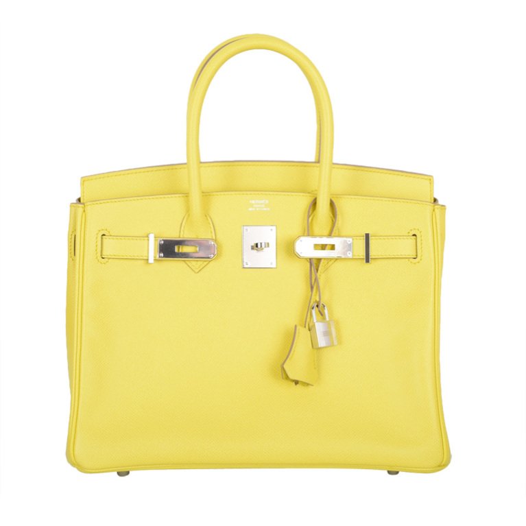 neon yellow birkin bag