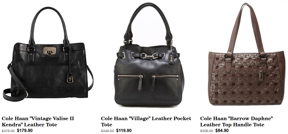 cole haan handbags clearance