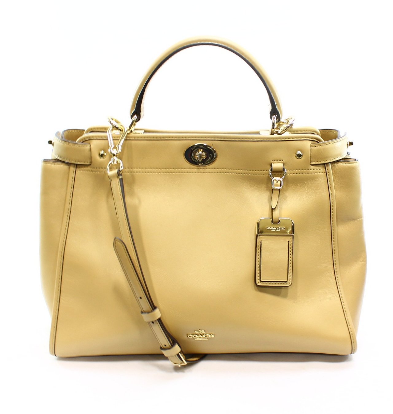 coach gold tote bag