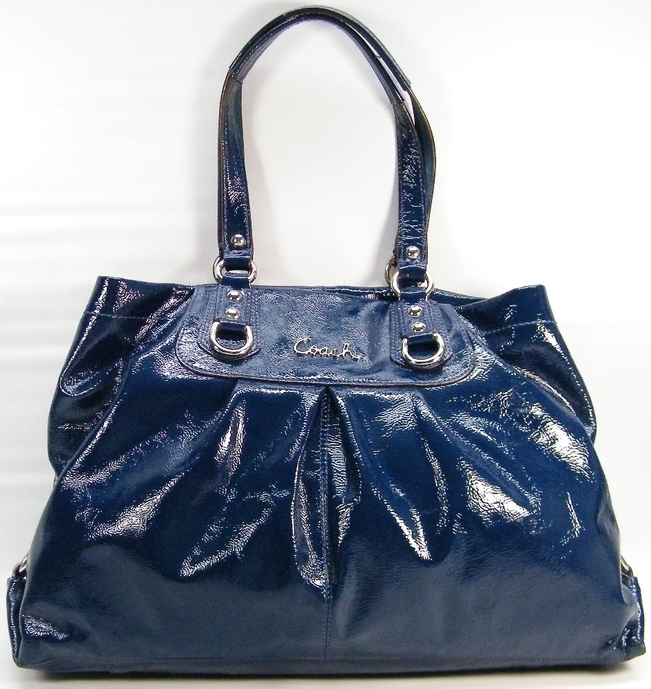 blue coach tote purse